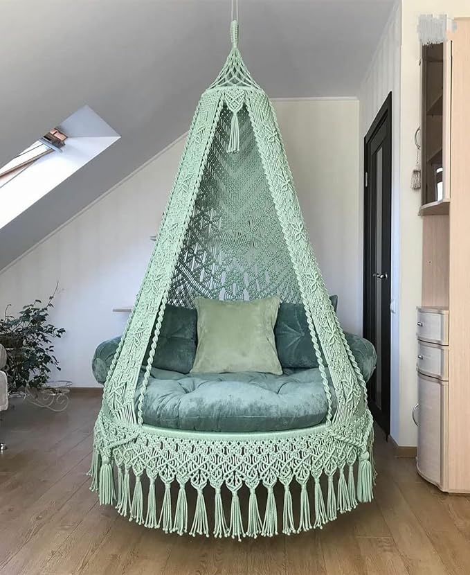 Teal Macrame swing COD Booking Teal Macrame swing