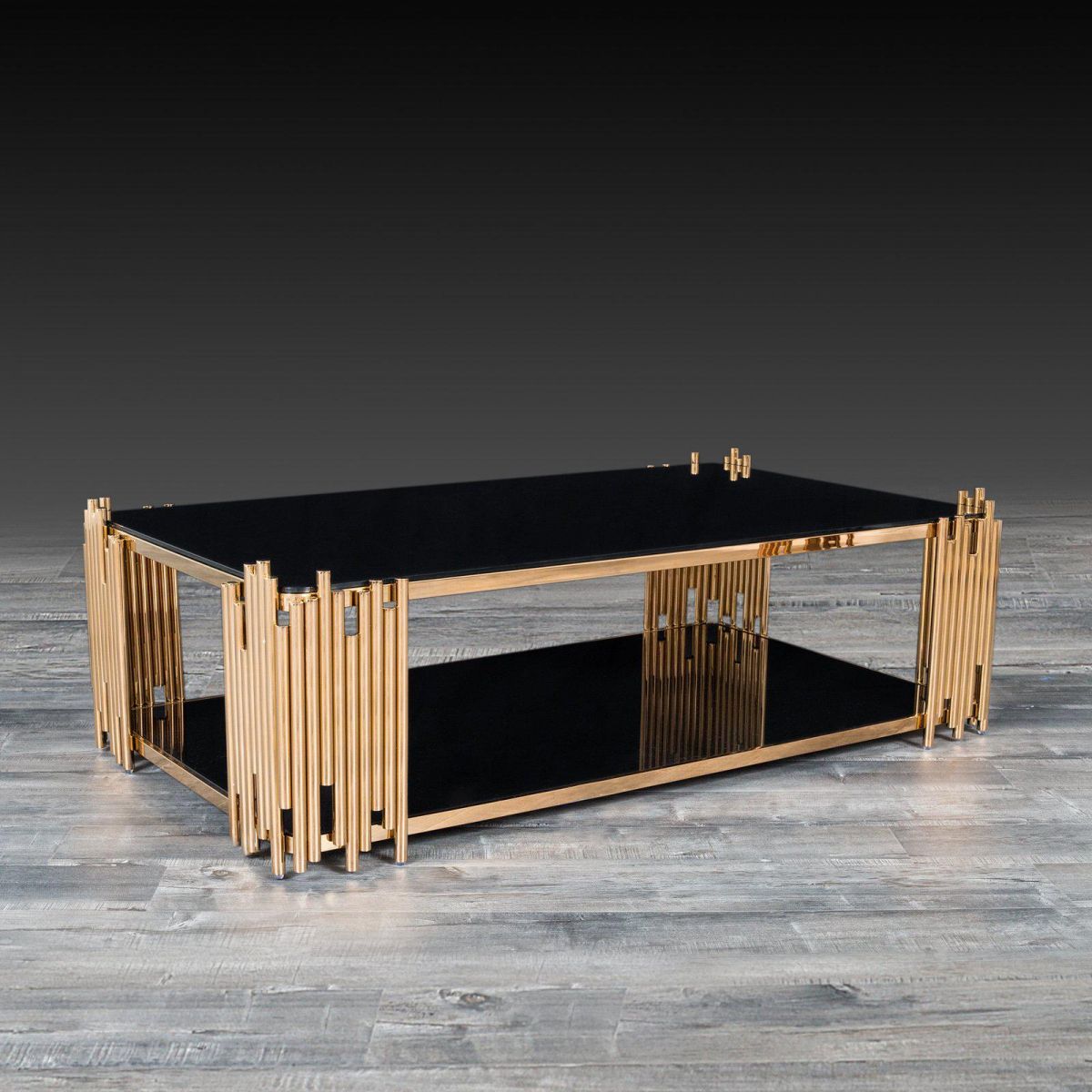s-zoom.jpg Metal glass top Center Table - Image 1